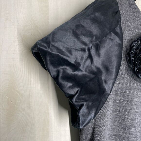 BCBGMAXAZRIA black grey‎ mini dress pockets short sleeve shift style, size XS - Picture 11 of 16